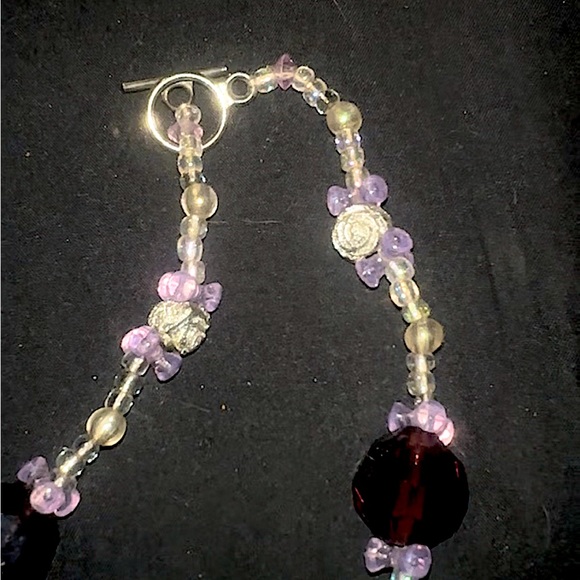 Pretty in Purple Long Hand Made Necklace - Picture 2 of 2